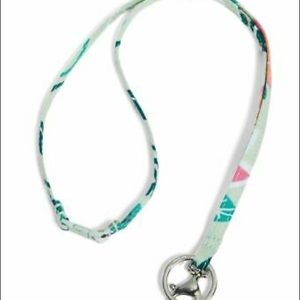 NWT Vera Bradley Lighten Up Lanyard Mint Paisley
